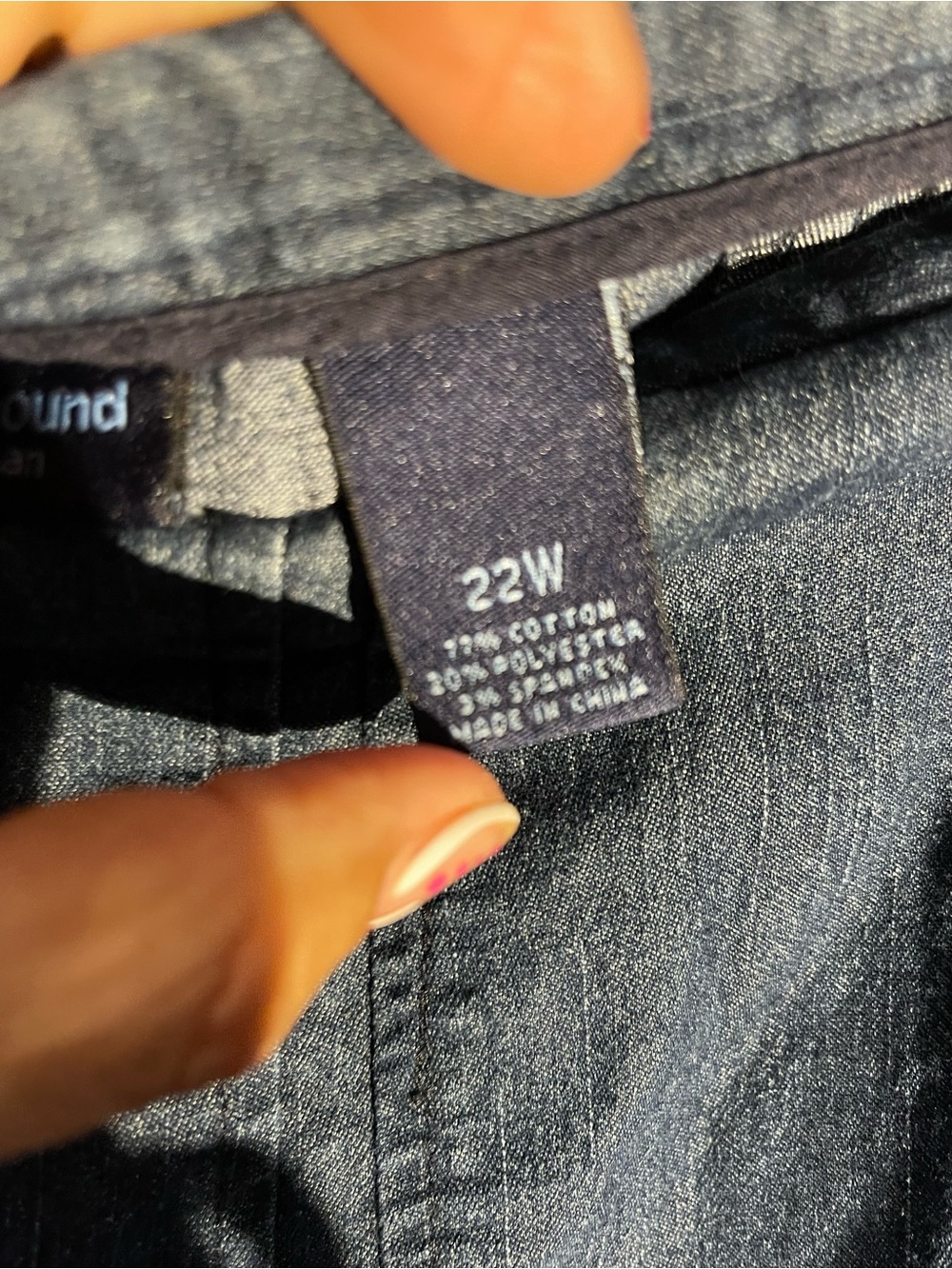 Westbound Denim A-Line Skirt in Blue Wash - Picture 4 of 6